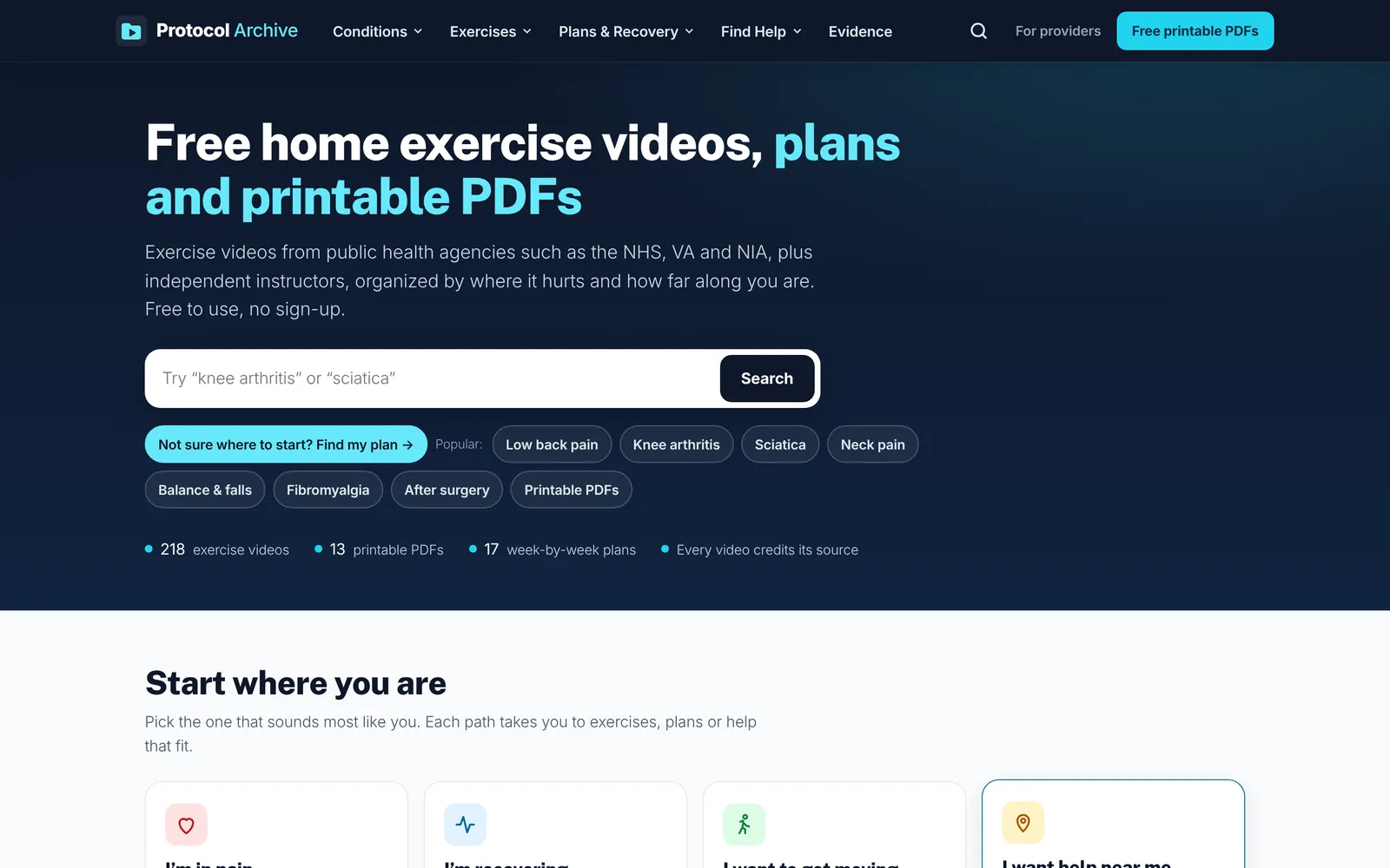 Protocol Archive website